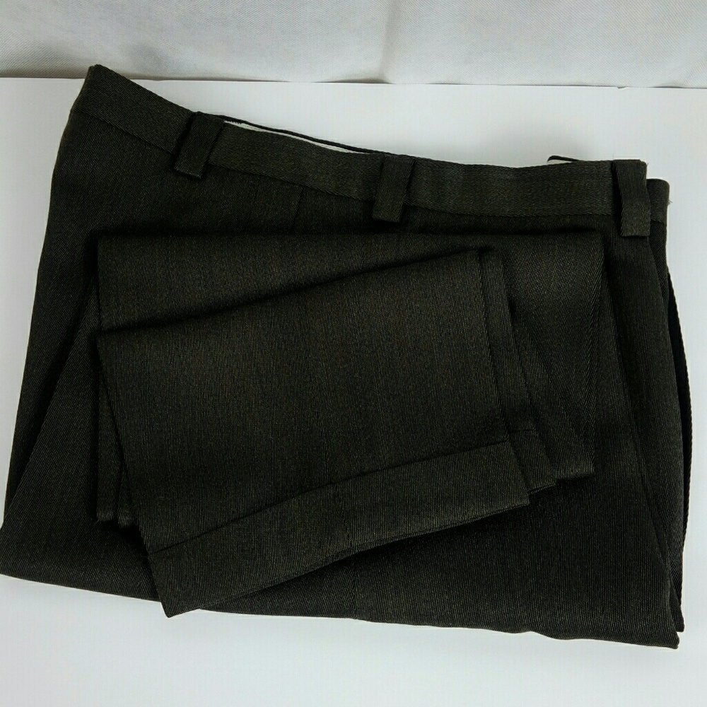 Mark Shale Brown Pleated Cuffed Dress Pants 40x32
